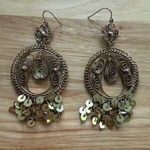 Vintage Gold Dangle Earrings